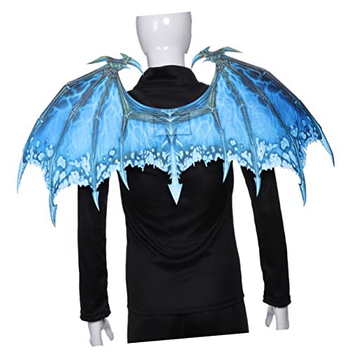 STOBOK Drachenflügelkostüm Leuchtende Elfenflügel Dämonenflügel Cosplay-flügel Beweglich Halloween-knochen Halloween-partyzubehör Teufel Drachenflügel Wingns Rote Feenflügel Kostüme Blue von STOBOK