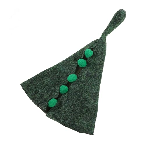 STOBOK Erbsenhut Kostüme Hexenzauberer-hörnerhut Hexenhut Für Halloween-cosplay-hut Hüte Anziehen Heiligen Zaubererhut Kostüm Kronenhut Für Maske Gefühlt Olive Green von STOBOK