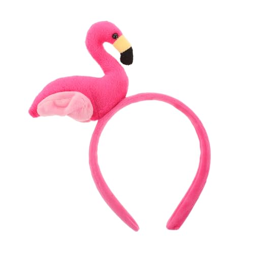 STOBOK Flamingo-kostüm-haar-accessoire Haarband Flamingo-haarreifen Flamingo-kopfbedeckung Hawaiianische Accessoires Verrückte Hüte Für Erwachsene Kuscheltier Haarring Bankett Modellieren von STOBOK