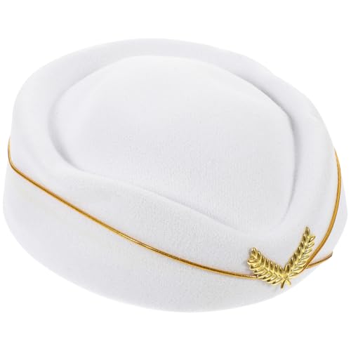STOBOK Flugbegleiterhut, 1 StüCk Flugbegleiterhut DamenmüTze Cosplay-KostüMzubehöR FüR Party, Auftritt STOBOK Flugbegleiterhut, 1 StüCk Flugbegleiterhut DamenmüTze Cosplay-KostüMzubehöR FüR Party, Auftritt von STOBOK