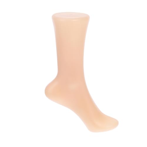 STOBOK Fußform Sockenform Mannequin-füße Schaufensterpuppenfüße Für Socken Strumpfanzeigeformen Socken Stehen Fußpuppe Für Socken Mannequin-fuß Fuß Schaufensterpuppe Plastik Beige von STOBOK