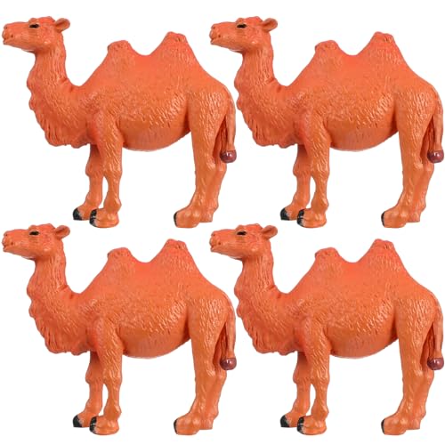 STOBOK Kamel Modelle Miniatur Kamel Figur Tiermodell Desktop Ornamente,4Er Pack von STOBOK