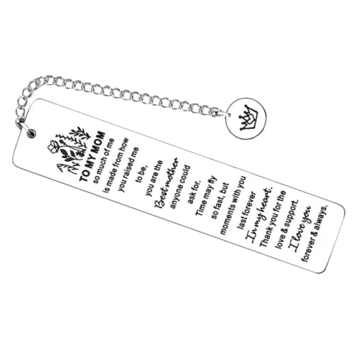 STOBOK Lesezeichen aus Edelstahl wonks bookmarks book marks Lesezeichen für Muttertag Langlebiges Lesezeichen mutertag für Mama für Leser Rostfreier Stahl Silver von STOBOK