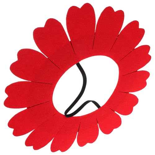 STOBOK Lustige Gesichtsmaske Sonnenblumenhaube Sonnenblumenhut-Requisite sonnenblumen kopfschmuck Sonnenblumen-Kopfschmuck Haarband Halloween-Sonnenblumen-Kopfbedeckung Plüschblumenhut von STOBOK