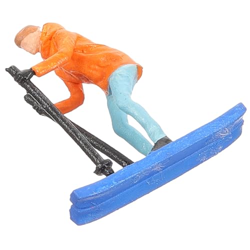 STOBOK Miniatur-Skifahrer Skifahrer Modellbau Zubehör Skifahren Miniaturmodell Landschaft Skifahren Menschen Modell Mini-Mensch-Modell Skifahrerfigur als Dekoration -Skifahrer von STOBOK