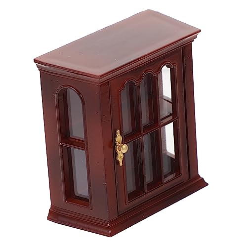 STOBOK Miniatur-hausbausatz Miniaturen Mini- - Puppenstubenmöbel Kleines Aufdecken Mini-hausmöbelmodell Mini-küchenschrank Exquisite Mini-möbel Kleines Heimset Abs Brown von STOBOK