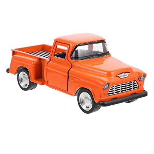 STOBOK Pickup-Truck-Modell Pickup-Truck-Spielzeug Krippenschmuck für Kinder Kinderautos basteln für Kinder bastelmaterial für Kinder Kleiner Lastwagen Miniatur-LKW-Modell Legierung Orange von STOBOK