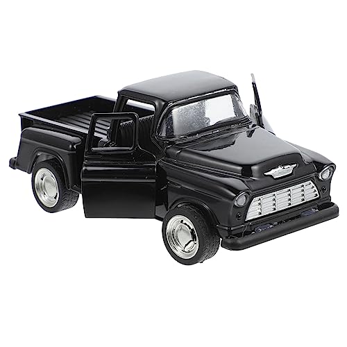 STOBOK Pickup-Truck-Modell Traktor Sammlerauto Kinder Miniaturauto Abholen Vintage-Pickup Jungenspielzeug Vintage-Spielzeug Alte LKW-Dekoration Alter Pickup Miniatur-LKW Black Legierung von STOBOK