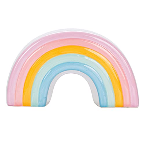 STOBOK Regenbogen Sparschwein Keramik Geschenk Idee zur Einschulung Taufe Geburtstag Geburt Sparschwein Geldgeschenk für Jungen und Mädchen von STOBOK