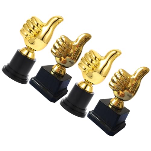 STOBOK Trophäen 6 Stück Daumen Hoch Trophäe Goldpreis Trophäenbecher Mini-Trophäe Partygeschenke Lustige Kleine Trophäe Für Belohnungen Wettbewerbe von STOBOK