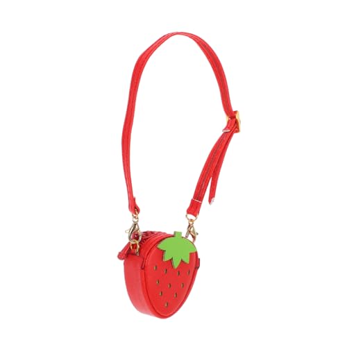 STOBOK Zarte Puppentragetasche Mini Puppen Geldbörse Puppenmode Tasche Puppentasche Geldbörse Erdbeer Mini Tasche Erdbeer Puppen Geldbörse Puppentasche Geldbörse von STOBOK