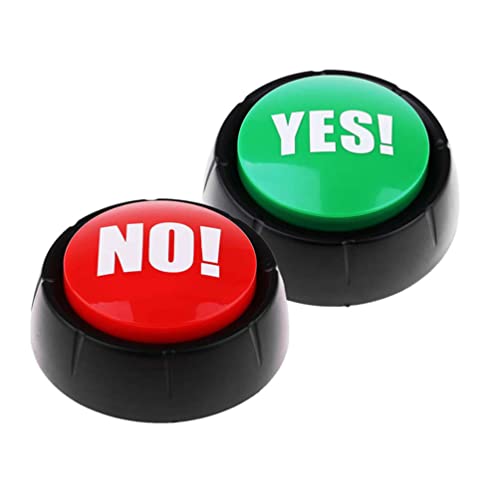 YES NO Resources Antwort Buzzer: 2 Stücke Hund Dog Training Buzzer mit Sound Push The Button für Kinder Erwachsene Weihnachten Party Wettbewerb Prop Dekompression Spielzeug Quiz Spiel von STOBOK