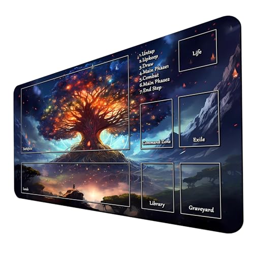 MTG Playmat, Game Play Mat for MTG TCG 24 x 14 Inch Trading Card Inked Game Playmats with Storage Bag Smooth Rubber Surface Battle Game von STORKY