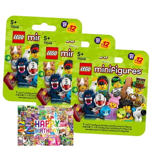 Bundle mit Lego Minifigures 71048 - Sammelfiguren Serie 27 - Figur Auswahl (3 Tüte) von STRONCARD