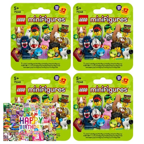 Bundle mit Lego Minifigures 71048 - Sammelfiguren Serie 27 - Figur Auswahl (4 Tüte) von STRONCARD