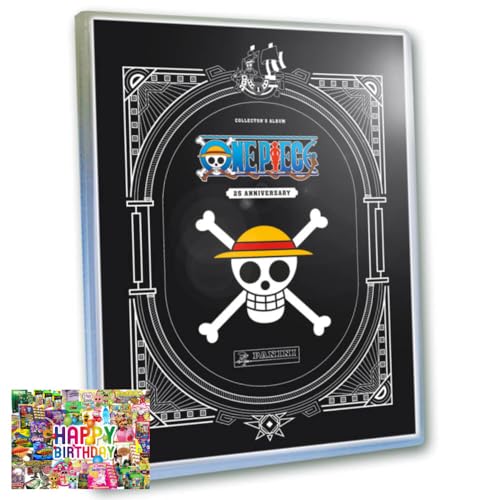 Bundle mit Panini One Piece Karten - Anniversary Sammelkarten (2025) - 1 Sammelmappe + Exklusive Geburtstagskarte von STRONCARD