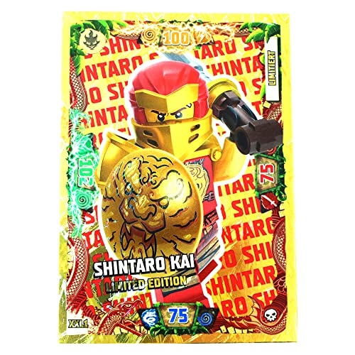 Lego Ninjago Karten Trading Cards Serie 6 - Die Insel (2021) - XXL1 Gold Karte Bundle + 10 Originale Hüllen von STRONCARD