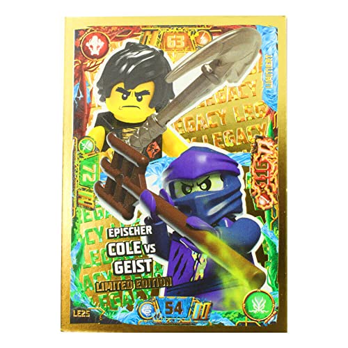 Lego Ninjago Karten Trading Cards Serie 7 - Geheimnis der Tiefe (2022) - LE25 Gold Karte Bundle + 10 Originale Hüllen von STRONCARD