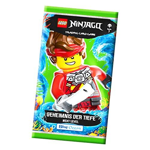 Lego Ninjago Karten Trading Cards Serie 7 - Geheimnis der Tiefe Next Level (2022) - 1 Booster Sammelkarten Bundle + 10 Originale Hüllen von STRONCARD