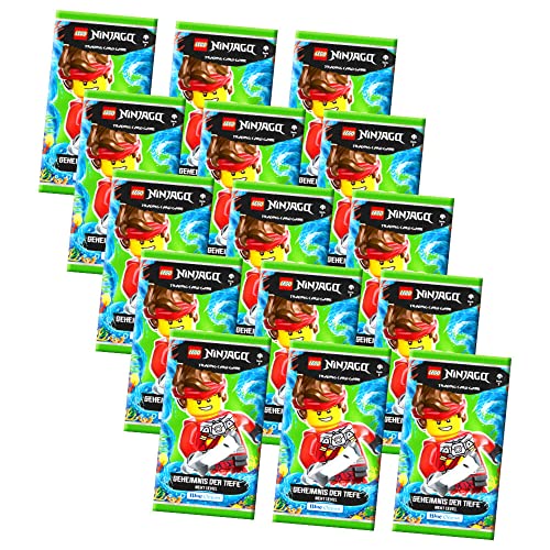 Lego Ninjago Karten Trading Cards Serie 7 - Geheimnis der Tiefe Next Level (2022) - 15 Booster Sammelkarten Bundle + 10 Originale Hüllen von STRONCARD