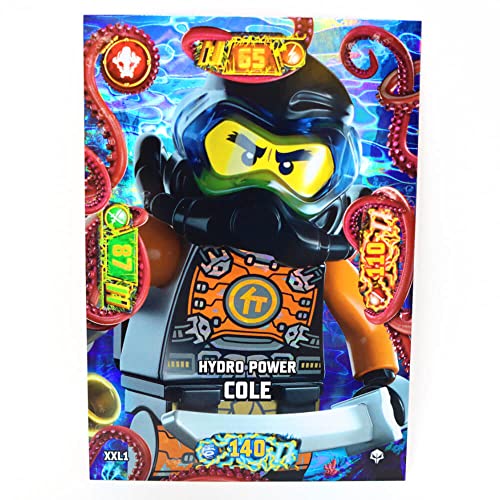 Lego Ninjago Karten Trading Cards Serie 7 - Geheimnis der Tiefe Next Level (2022) - Auswahl Sammelkarten Bundle + 10 Originale Hüllen (Gold Karte XXL1) von STRONCARD