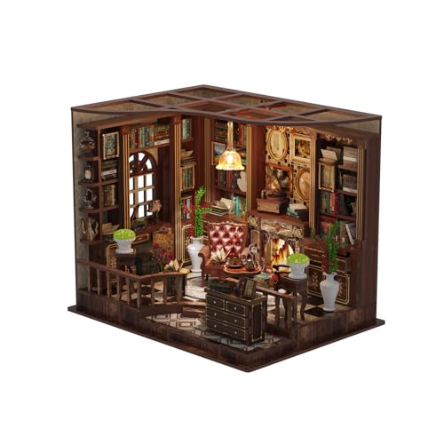 DIY Book Nook Kit - 3D Wooden Puzzle Miniature Tiny House Dollhouse Kit for Adults and Teens, Booknook Model Building Gift Kit Decor with LED Light DIY Book Nook Kit - 3D Wooden Puzzle Miniature Tiny House Dollhouse Kit for Adults and Teens, Booknook Model Building Gift Kit Decor with LED Light von STRUCWOOD