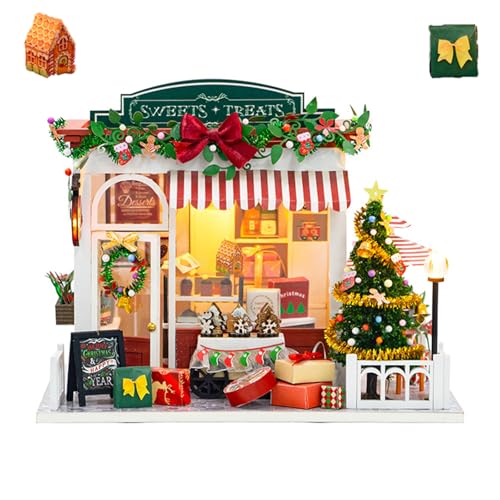 DIY Miniatur Puppenhaus Bausatz DIY Kreative Weihnachtszimmer Deko Mini Puppenhaus Holz von STRUCWOOD