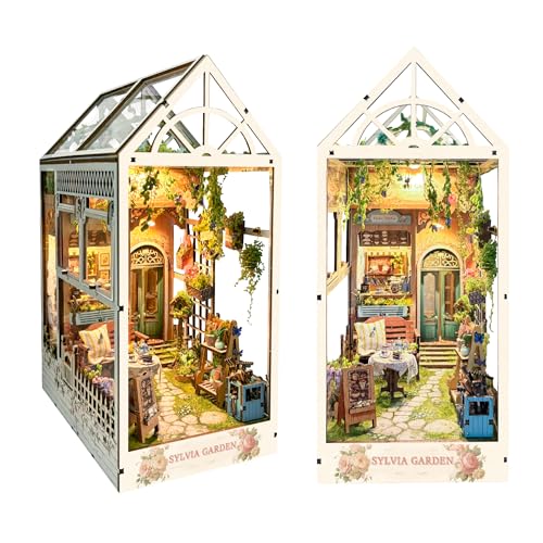 LED Book Nook Kit DIY Miniature Dollhouse Kit 3D Puzzle Wooden Bookends Toy for Teenagers Gift Model Kits Room Decoration von STRUCWOOD