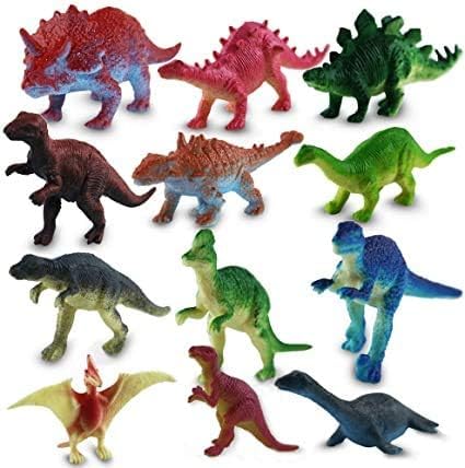 STUWU 96 Stück Dinosaurier Figuren Kunststoff Sortiert 7cm Dinos Saurier Mitgebsel von STUWU