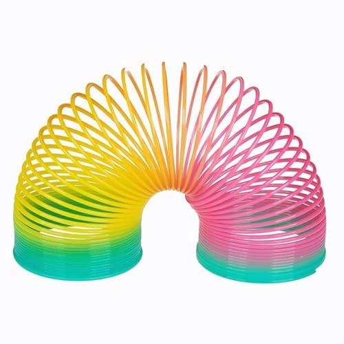 STUWU Regenbogenspirale Treppenläufer Spirale Lauffeder Springfeder Springspirale Kultspielzeug ca 7,5 cm von STUWU