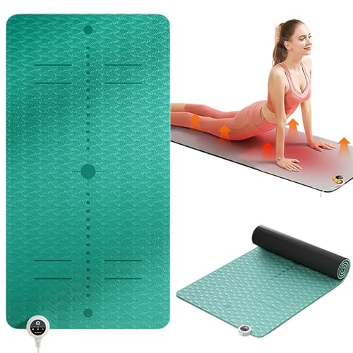 Elektrisch beheizte Yogamatte, Winter-Yoga-Trainingsmatte, elektrisch beheizte Yogamatte for Damen und Herren,8 mm weiche TPE-Trainingsmatte, rutschfeste Trainingsmatte,Temperatur einstellbar 10–60 °C von STWBHW