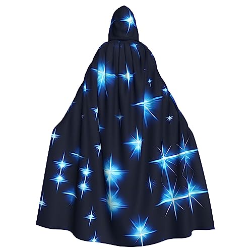 STejar Cartoon Blue Star Halloween Adult Hooded Cape Hooded Robe Cape Women Men Halloween Dress Up Party Cosplay Costumes. von STejar