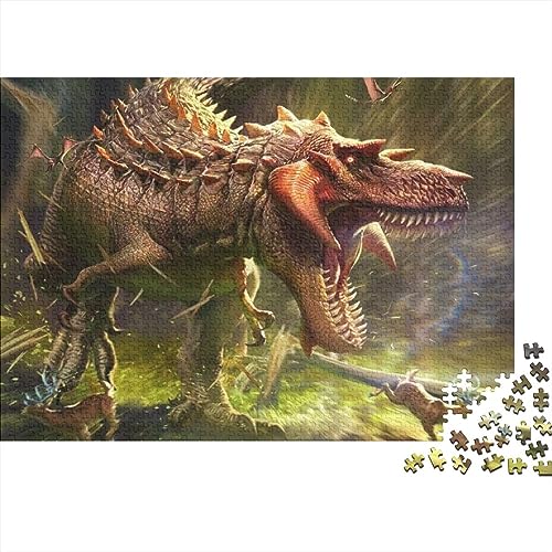 Dinosaurier Jigsaw Puzzles Hölle Schwierigkeit Erwachsene 1000 Teile Puzzle Mit Bestie Family Games Unique Gift Moderne Wohnkultur Lernspiel Entspannung Und Intelligenz 1000pcs (75x50cm) von SUCREVEN