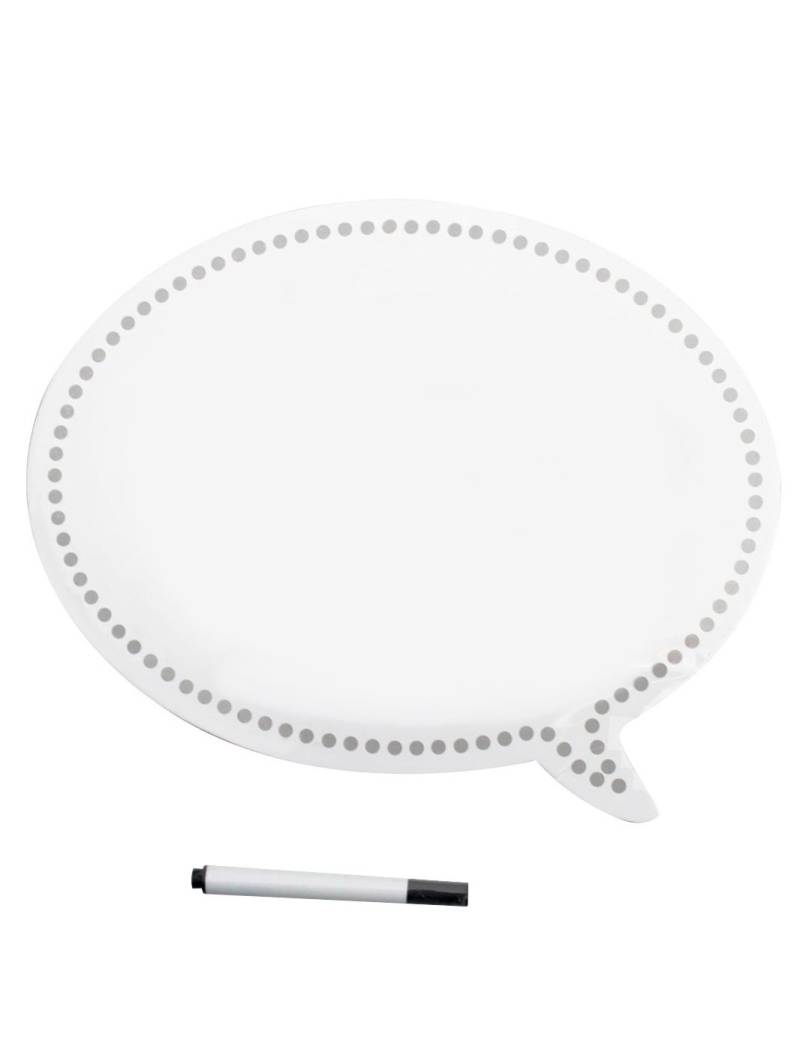 Foto Accessoire Photobooth Tafel mit Stift 2-teilig weiss-grau-schwarz von SUD TRADING