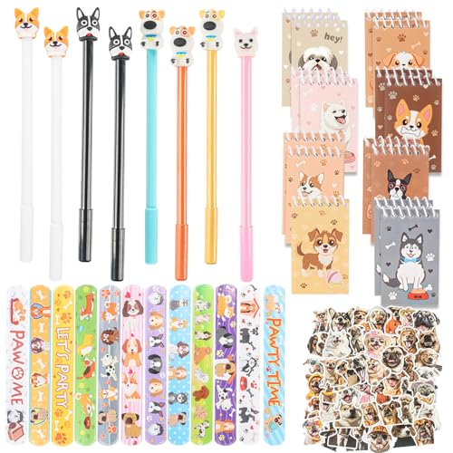 78Pcs Hunde Party Mitgebsel, Hunde Party Geschenkset mit Hunde-Figuren Stiften, Mini-Notizblöcke, Hunde Slap-Armbänder, Hundeaufkleber, Hunde Geburtstagsparty Zubehör, Kinder Give Aways Gastgeschenke 78Pcs Hunde Party Mitgebsel, Hunde Party Geschenkset mit Hunde-Figuren Stiften, Mini-Notizblöcke, Hunde Slap-Armbänder, Hundeaufkleber, Hunde Geburtstagsparty Zubehör, Kinder Give Aways Gastgeschenke von SUEHBEXF
