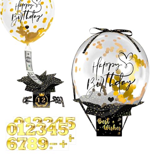 DIY Geldgeschenk-Überraschungsbox mit Luftballons – Geburtstagsgeschenk mit Pull-Up Ballon Effekt, Explosionsbox für Geldgeschenke, kreative Geburtstag Geschenkverpackung für Familie und Freunde DIY Geldgeschenk-Überraschungsbox mit Luftballons – Geburtstagsgeschenk mit Pull-Up Ballon Effekt, Explosionsbox für Geldgeschenke, kreative Geburtstag Geschenkverpackung für Familie und Freunde von SUEHBEXF