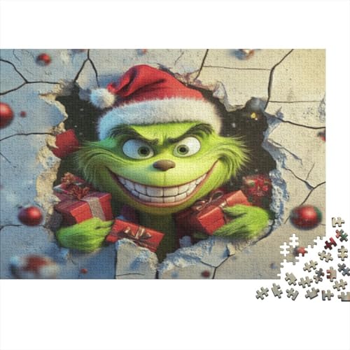 Grinch Puzzlespiel 1000 Teile Für Erwachsene, Einzigartige Kunstwerke Und Vorlage - Geburtstagsgeschenk - Spaßige Puzzles Mit Überraschung Von Puzzle in A Bag Puzzel 1000pcs von SUFFERBOW