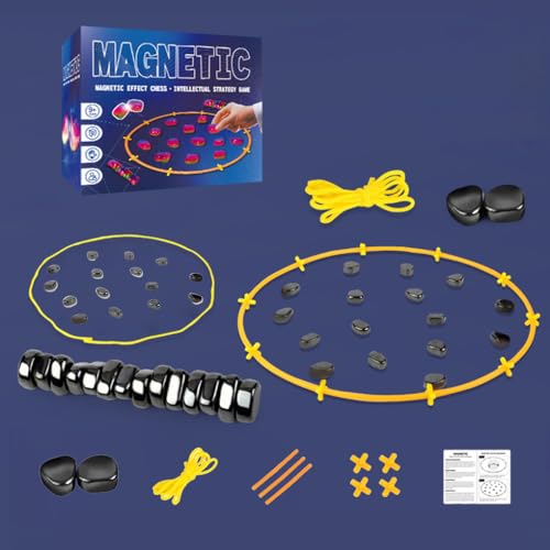 Magnetisches Schachspiel Steine, Tragbares Magnet Schach Magnetic Chess Game Schachbrett Magnetisch Tisch Magnetspiel für Familientreffen (A) von SUGBIU