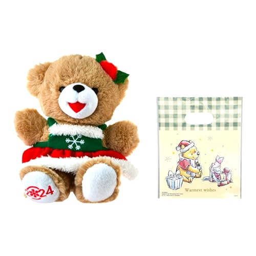 SUHEYLA Snowflake Little Teddy Weihnachten Stofftier - Teddybär Plüschtier, 2024 Holiday Time Collection Tierbären & Süßigkeitentüte (Braunes Mädchen) von SUHEYLA