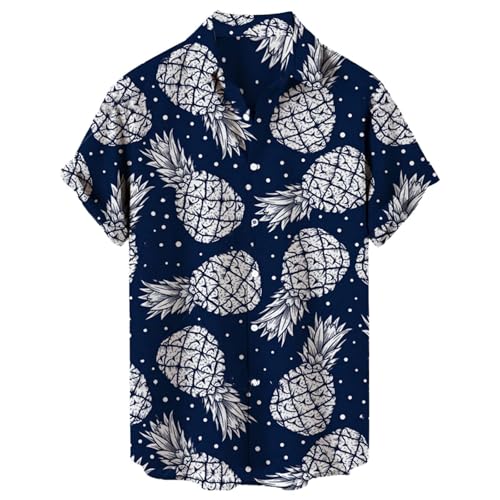 Hawaii-Hemd, Strandhemd, Herren, Sommer, bedruckt, Button-Down-T-Shirt, normale Passform, tropisches Hemd, 70er-Jahre, Hawaii-Shirt, 70er-Jahre, Hawaii-Shirt, Party, Urlaub, Aloha-Kostüm, von SUIBOZ