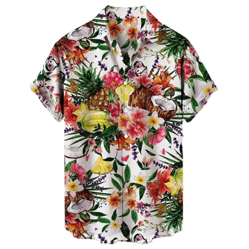 Hawaii-Hemd, Strandhemd, Herren, Sommer, bedruckt, Knopfleiste, normale Passform, tropisches Hemd, 70er-Jahre, Hawaii-Shirt, 70er-Jahre, Hawaii-Shirts für Herren, Hawaii-Shirts für Herren, Größe 4, M von SUIBOZ