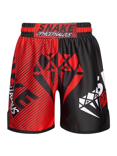 Muay Thai Shorts für Kinder Jungen Mädchen Boxen MMA Käfig Kampf Kampfsport Kickboxen (Typ C, 15-16 Jahre) von SUIBOZ