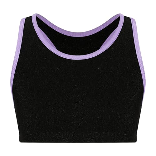 SUIBOZ Crop-Top für Teenager, Kinder, Mädchen, Fitness, Workout, Crop-Top (C, 7–8 Jahre) von SUIBOZ