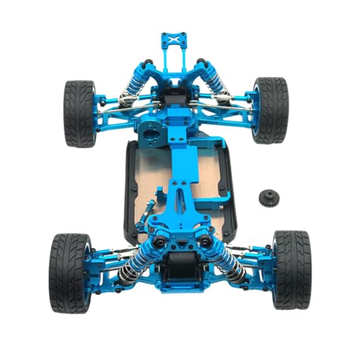 SUIOPPYUW 1 stücke 1/14 Aluminium Legierung Auto Rahmen Für 144001 Auf Straße Fahrzeuge Starke RC Auto Zubehör Ersatz Teile RC Upgrade Teil, Blau von SUIOPPYUW