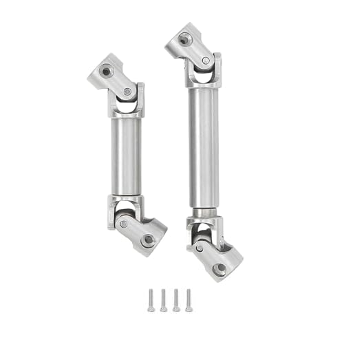 SUIOPPYUW 2 stücke Aluminium Legierung Universal Drive Joint Für 1/18 Ascent18 Crawler Design Silber RC Auto Zubehör Ersatz Teile von SUIOPPYUW