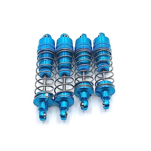 SUIOPPYUW 4 Stück 1/10 RC Auto Stoßdämpfer Upgrade vorne hinten Modifikationssatz Dämpferbaugruppe Ersatz für WLtoys 104001, Blau von SUIOPPYUW