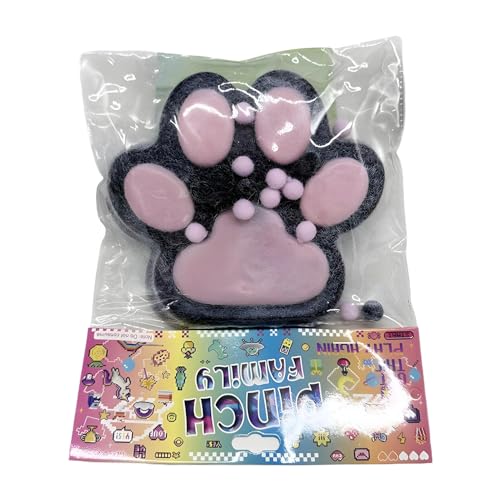 SUIOPPYUW Cat Paw Fun Soft Cat Relief Taba Soft Wetcat PVC und Wetoreo Spielzeug für Taba und Wetcat Paw Taba Wetcat Paw Fufu Soft , Schwarz und Rosa , 15CM von SUIOPPYUW