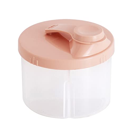 SUIOPPYUW PP Säuglingsmilchpulver Fütterung Aufbewahrungsbox Container Snacks Versiegelte Verpackung Spender Reisezubehör Gewürz, Rosa Orange von SUIOPPYUW