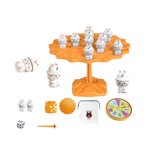 SUIOPPYUW Sicher und Nicht schädlich für die Hände Langfristiges Mystery Brettspiel für Kinder ohne Verblassen Sicheres und unterhaltsames TPR Frosch Balancespielzeug, Kaninchen von SUIOPPYUW