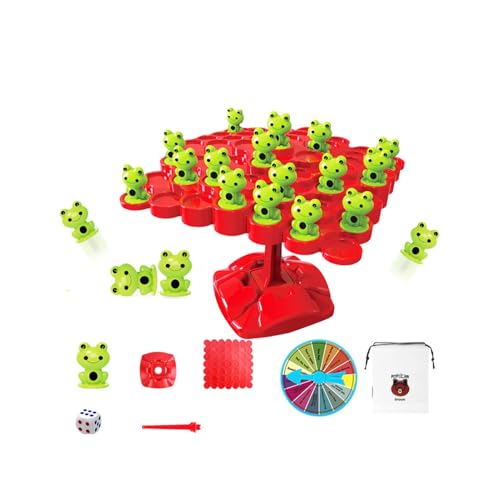 SUIOPPYUW Sicher und Nicht schädlich für die Hände Langfristiges Mystery Brettspiel für Kinder ohne Verblassen Sicheres und unterhaltsames TPR Frosch Balancespielzeug, Roter Frosch von SUIOPPYUW